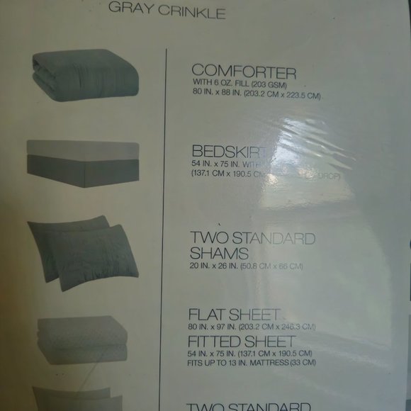 Bed in a bag full size in grey - Picture 3 of 6